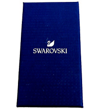 Swarovski Empty Presentation Box Blue Silver 4 in x 3.25 in Velvet Insert