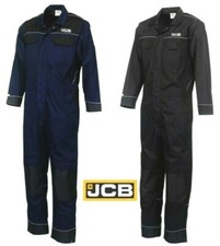 Mens JCB Work Wear Coverall Boiler Suit Overall Navy Black Farm Mechanics Size 