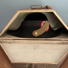 Marine Officer Mole Felt Bicorn With Transport Box, Military