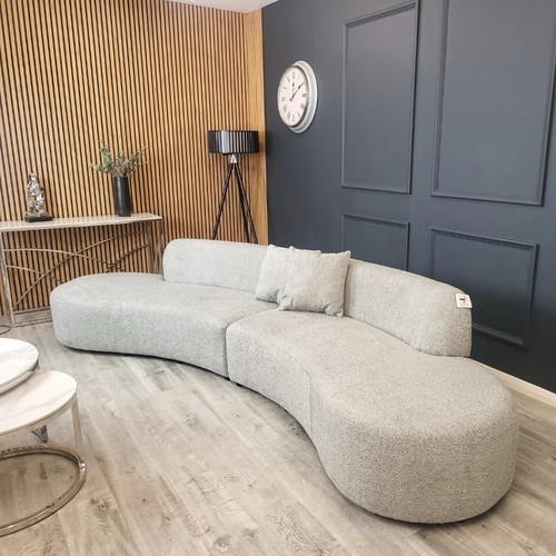 Miami curved boucle sofa - boucle,