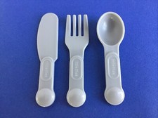 Vintage Little Tikes Kitchen Silverware / Flatware Fork Knife and Spoon set