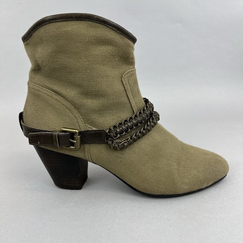 Ash khaki canvas biker - biker, gothic