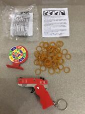 Mini Metal Burst Collapsible Rubber Band Gun Toy 60 Bands Safe Children Office