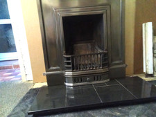 cast iron fireplace insert and