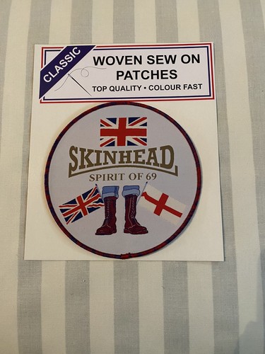 Skinhead patch woven - skinhead, sew