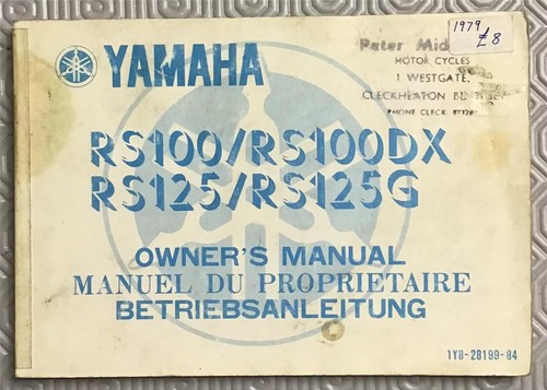 Yamaha rs100 rs100dx rs125 - rs100dx,