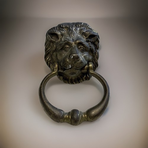 Antique solid brass - , door