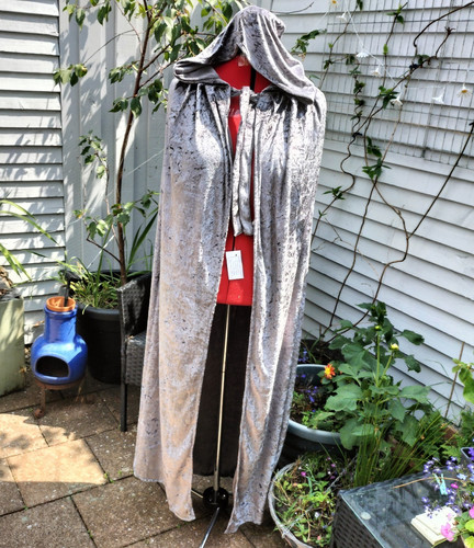 Hooded cape cloak 135cm dark - hooded,