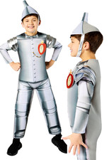 Tin Man Boys Costume Wizard Of Oz Kids Fairytale Official Fancy Dress Outfit Age