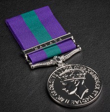Full Size Replica GENERAL SERVICE MEDAL. Malaya Clasp. George VI. Silver. GSM