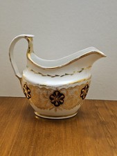 New Hall Porcelain Creamer C1790 Georgian Antique Cobalt Blue Gilt