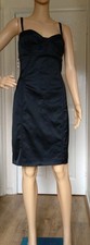 Galliano Vintage Black Bustier Bonnet Corset Dress, Size It 44, UK 12