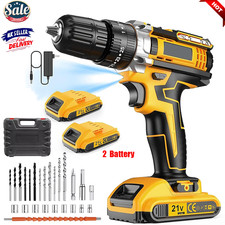 Cordless Drill 21V 2 Battery