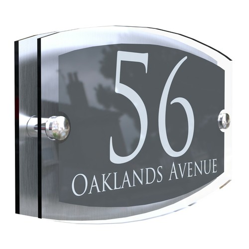 Anthracite house sign plaques - house,
