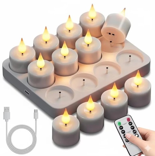 12pcs rechargeable led - rechargeable,