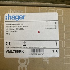 HAGER 12 WAY  6+6 METAL