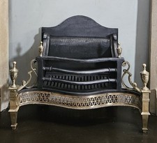 Georgian Style Cast And Brass Fire Basket