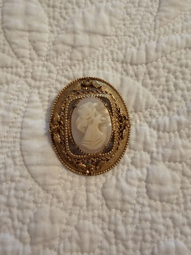 Vintage 60s hand - carved, shell