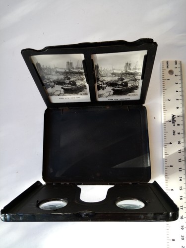 Antique stereoscopic folding - antique,