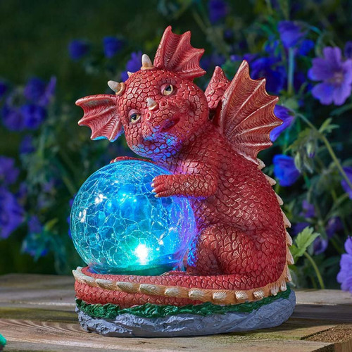 Solar dragon garden - dragon, ornament