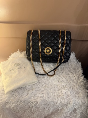 Versace black nappa leather - versace,