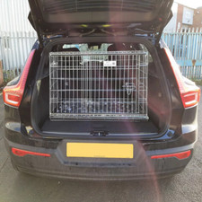 Dog Car Crate for Volvo XC40 | Sloped Boot Travel Cage with Bedding