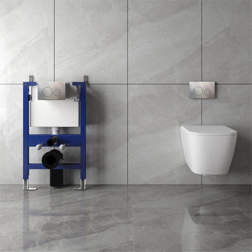 Rimless square wall - rimless, hung