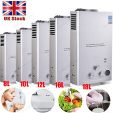 8/10/12/16/18L Instant Gas Hot Water Heater Tankless Gas Boiler LPG Propane UK