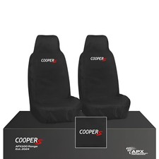 For Mini Cooper S Premium Custom Seat Covers Heavy Duty & Waterproof Black Pair