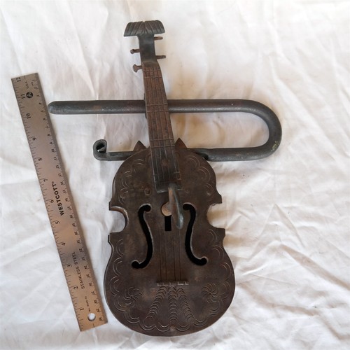 Vtg antique large violin - /,