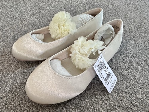 Girls ivory wide fit - girls, satin