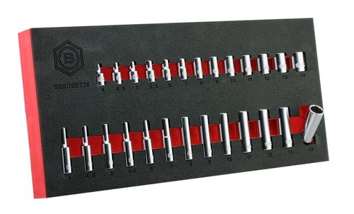 26pc britool hallmark - 1/4"sd,