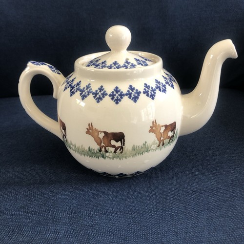 Ceramic teapot pottery cows - ceramic,