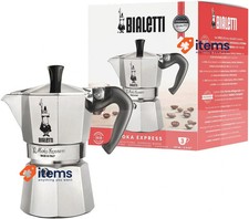 Bialetti Moka Express Italian Espresso Maker Italian Coffee 3-Cup 130ml
