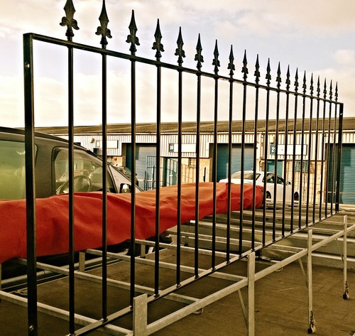 Wrought iron railing fencing - iron,