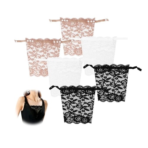 6pcs lady lace clip mock - clip-on,