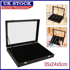 Pin Collection Display Case Badge Holder 35x24x5CM Shadow Box Enamel Frame Black