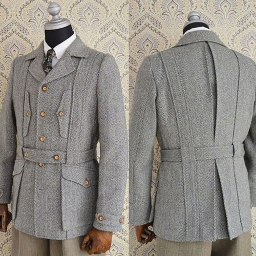 Gray tweed men safari - gray,