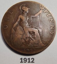 1912 George V One Penny Coin