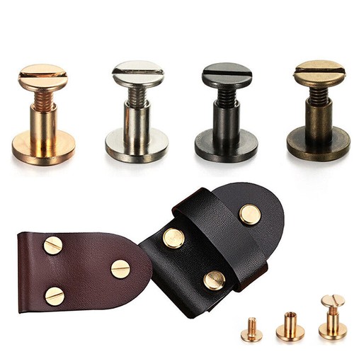 10sets flat belt screw leather - belt,