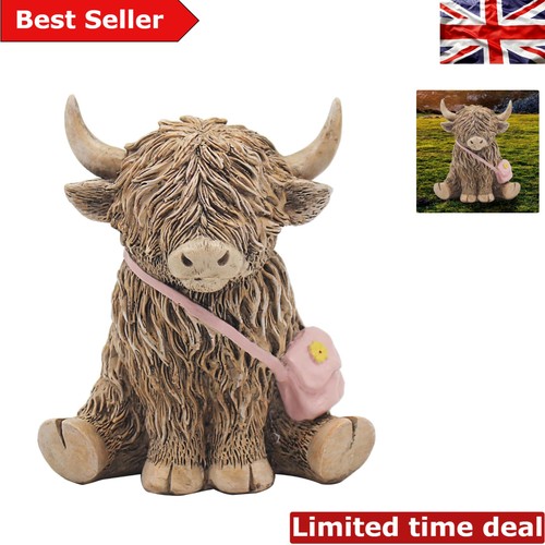 Novelty highland cow figurine - highland,
