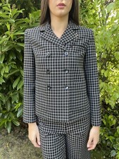 TARA JARMON Suit FR 36/38 UK 8/10 Vanni Jacket Black Plaid Penelope Mid Rise