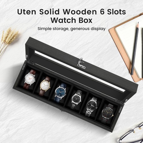 Grids wooden watch box - grids,
