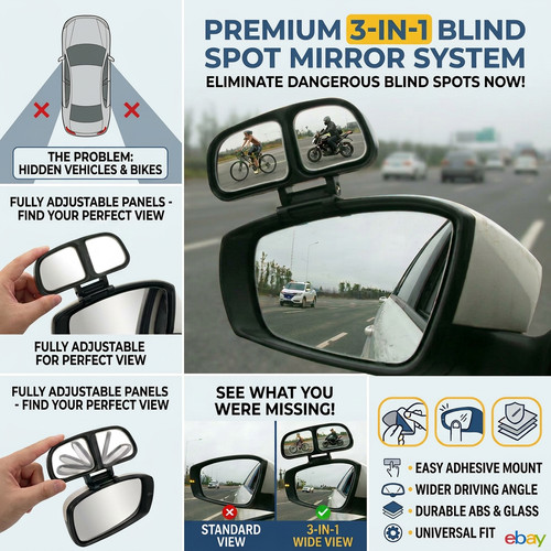 Car blind spot mirror - 2x,