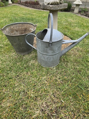 Vintage galvanised watering - vintage,
