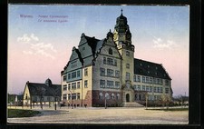 Worms, Postcard, New Gymnasium 