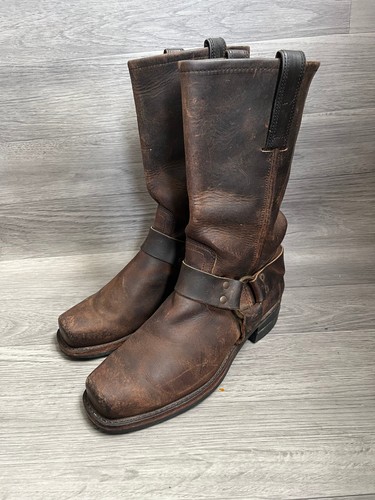 Frye harness brown leather