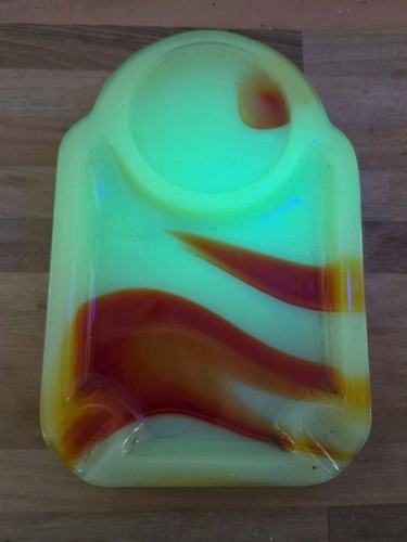 Vintage uranium slag glass - slag,