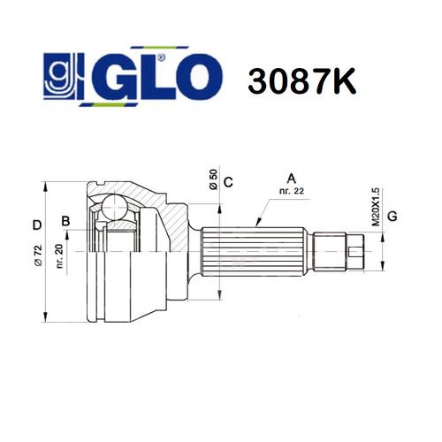 Glo driveshaft joint - driveshaft,