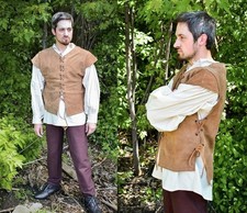 Medieval Suede Leather Jerkin
